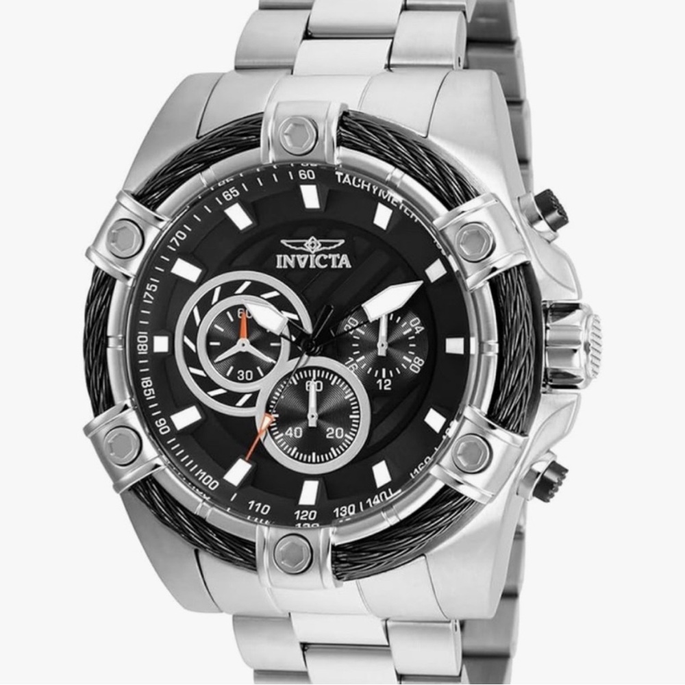 INVICTA BOLT BLACK FACE WATCH | CHRONOGRAPH TRITNITE | NEW IN INVICTA PACKAGING!